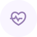 An icon of a heart with an EKG line overlay